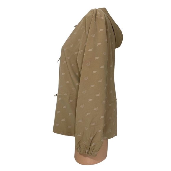 Fabletics Women’s MEDIUM Rosa Woven Long Sleeve Logo Hooded Half Zip Jacke - Picture 5 of 9